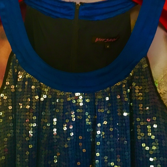 Betsey Johnson Royal Blue Sequined Dress, 4 - Picture 2 of 3